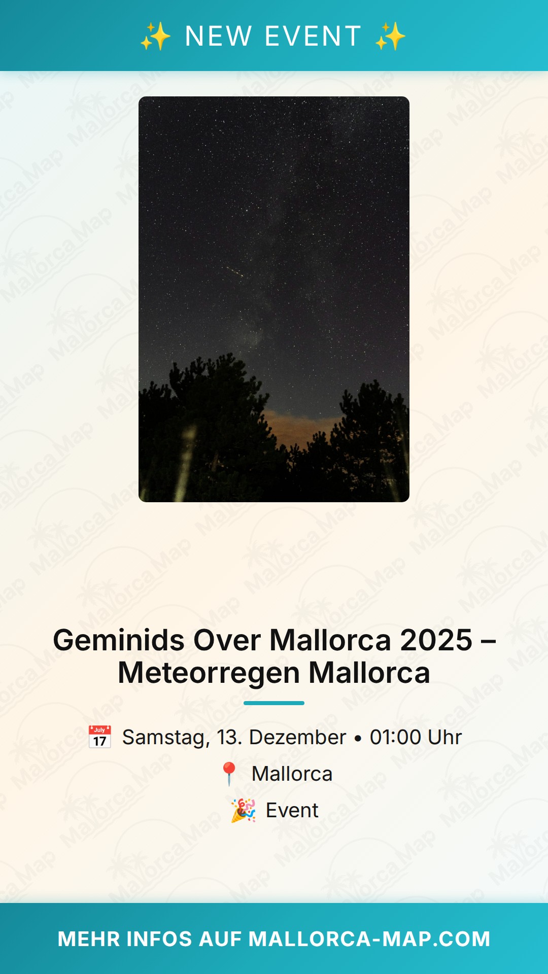 Geminids Over Mallorca 2025 – Meteoros En Mallorca - Bild 1