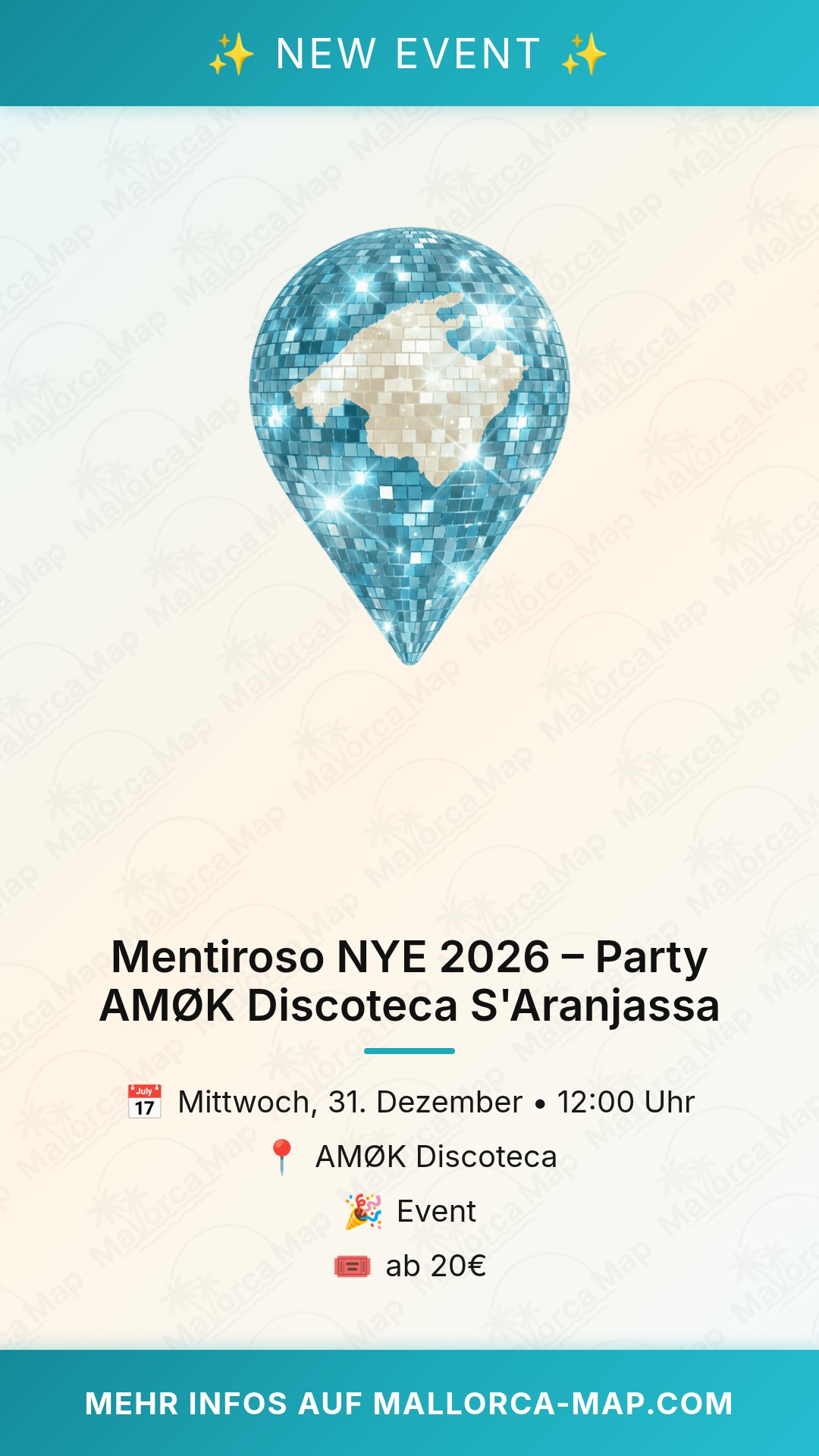 Mentiroso Nye 2026 – Fiesta Reggaeton Amøk S'aranjassa - Bild 1