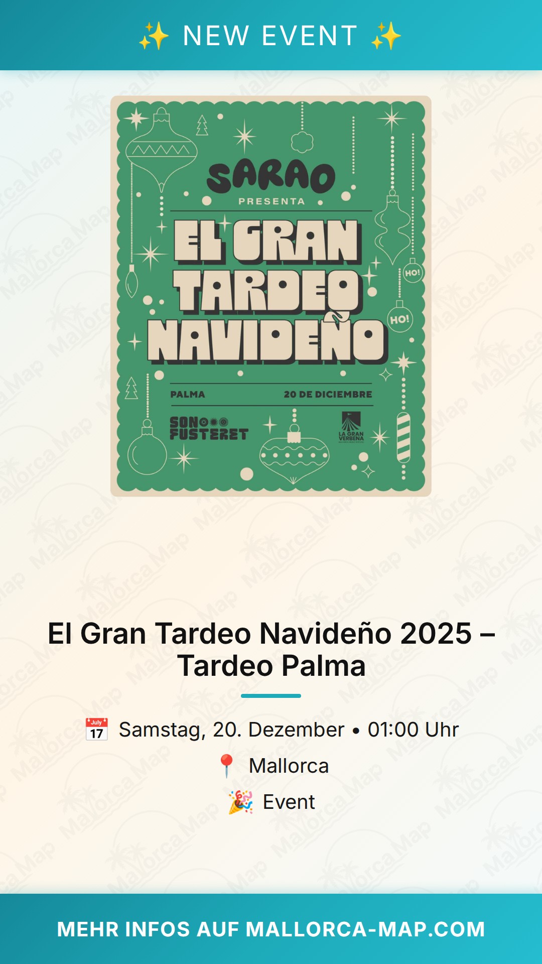 El Gran Tardeo Navideño 2025 – Tardeo En Palma - Bild 1