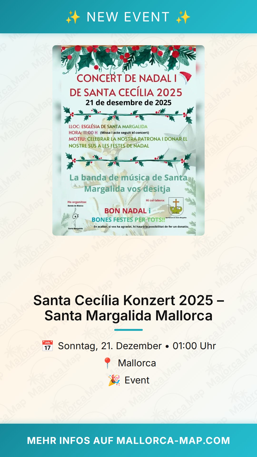 Concierto Santa Cecília 2025 – Konzerte-Live-Musik Mallorca - Bild 1