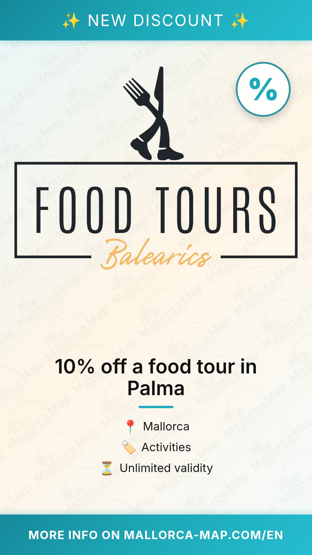 10% off a food tour in Palma