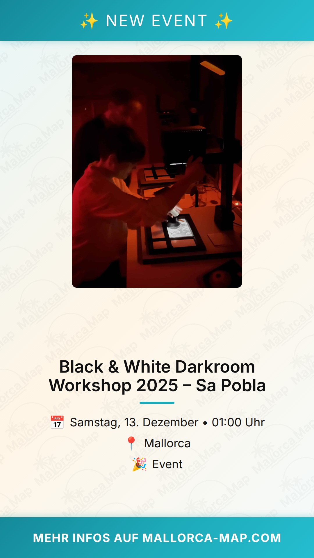 Black & White Darkroom Workshop 2025 – Sa Pobla - Bild 1