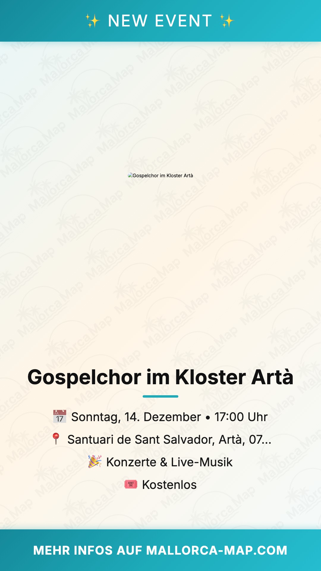 Gospelchor Im Kloster Artà - Bild 1