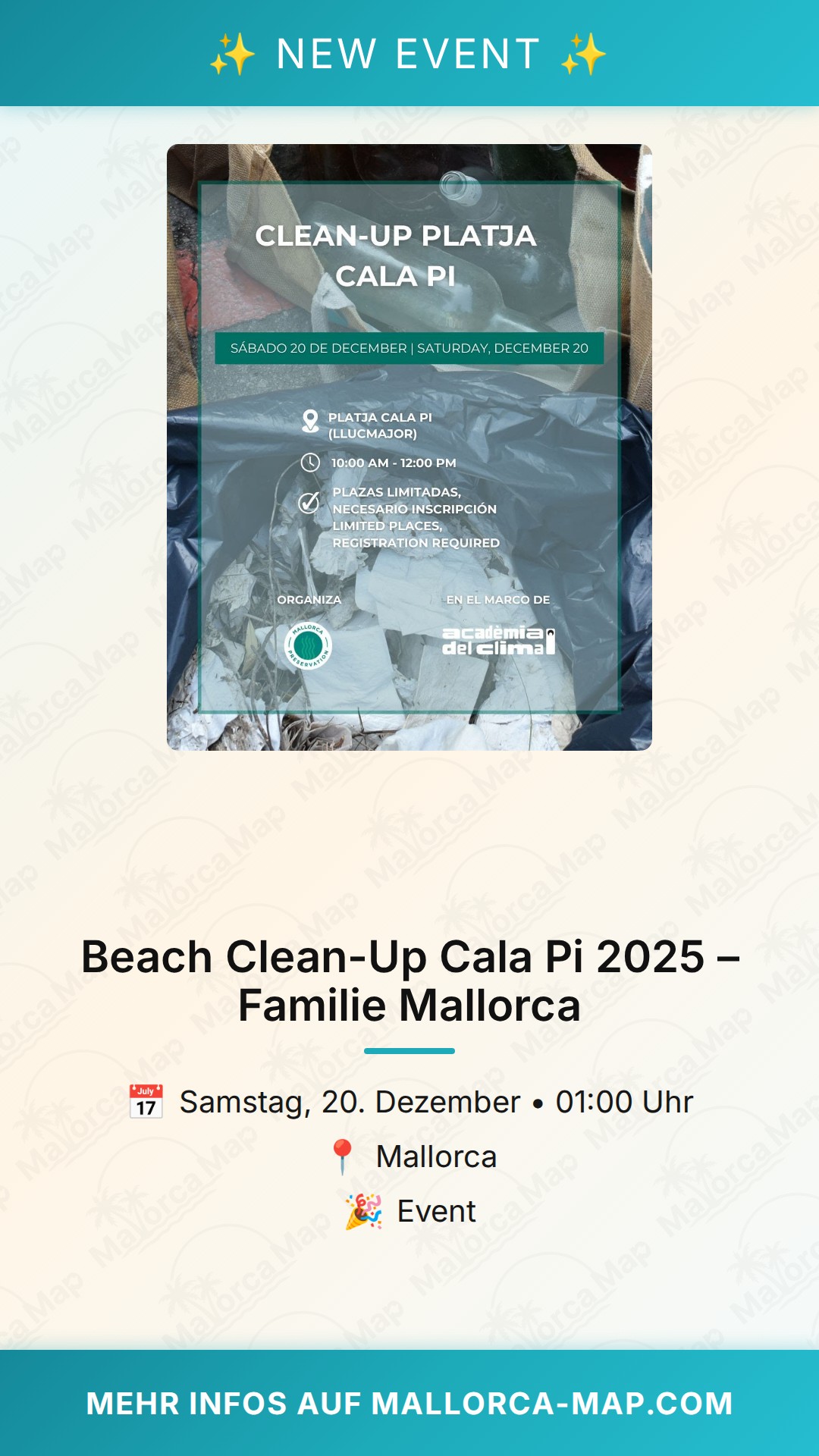 Beach Clean-Up Cala Pi 2025 – Mallorca - Bild 1