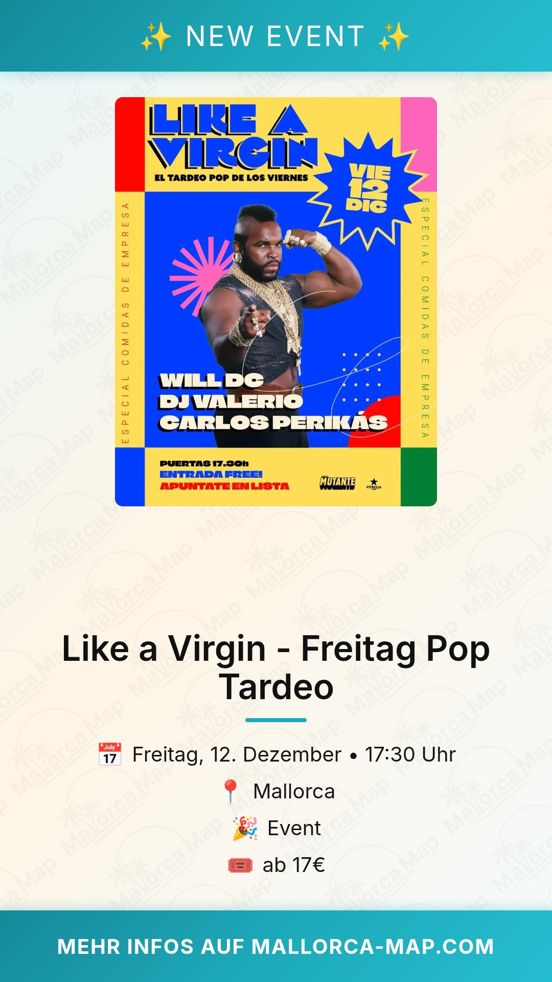 Like a Virgin - Friday Pop Tardeo