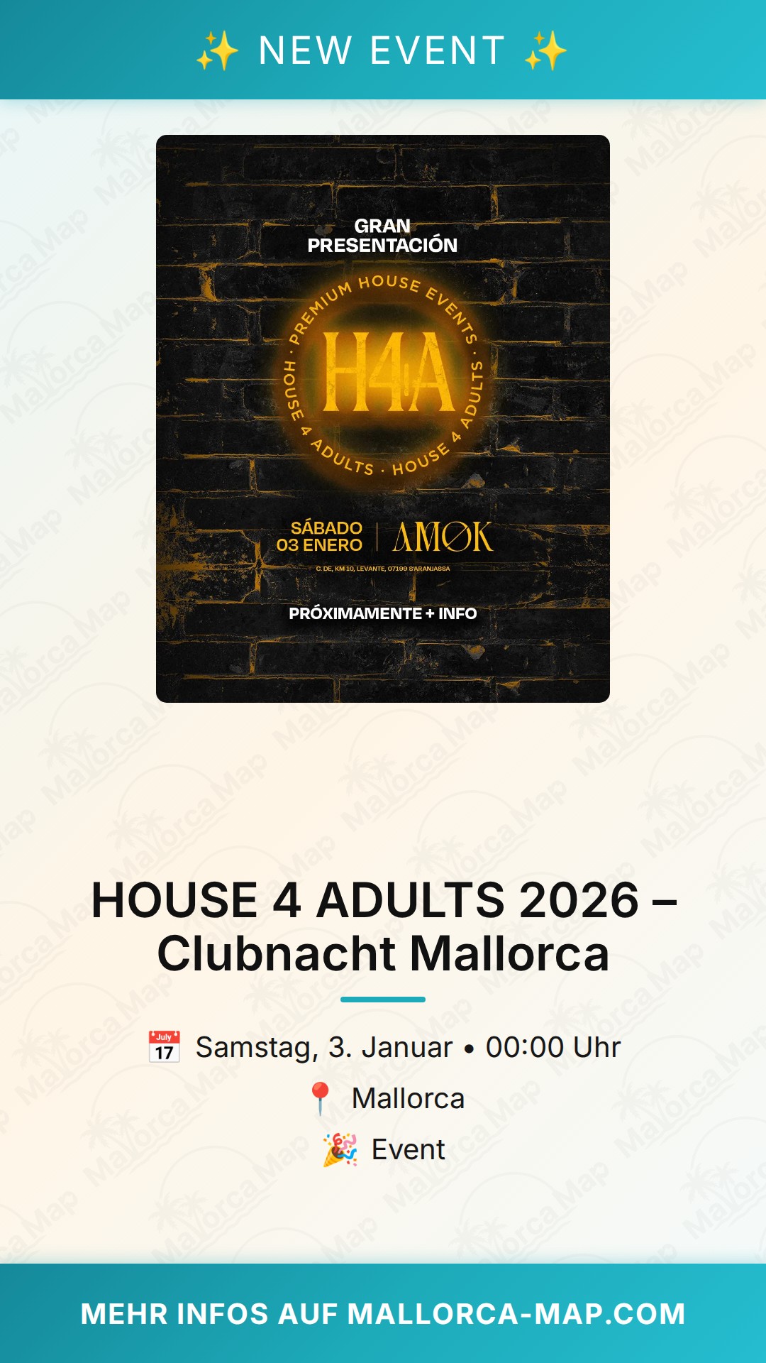 House 4 Adults 2026 – Noche House En Mallorca - Bild 1