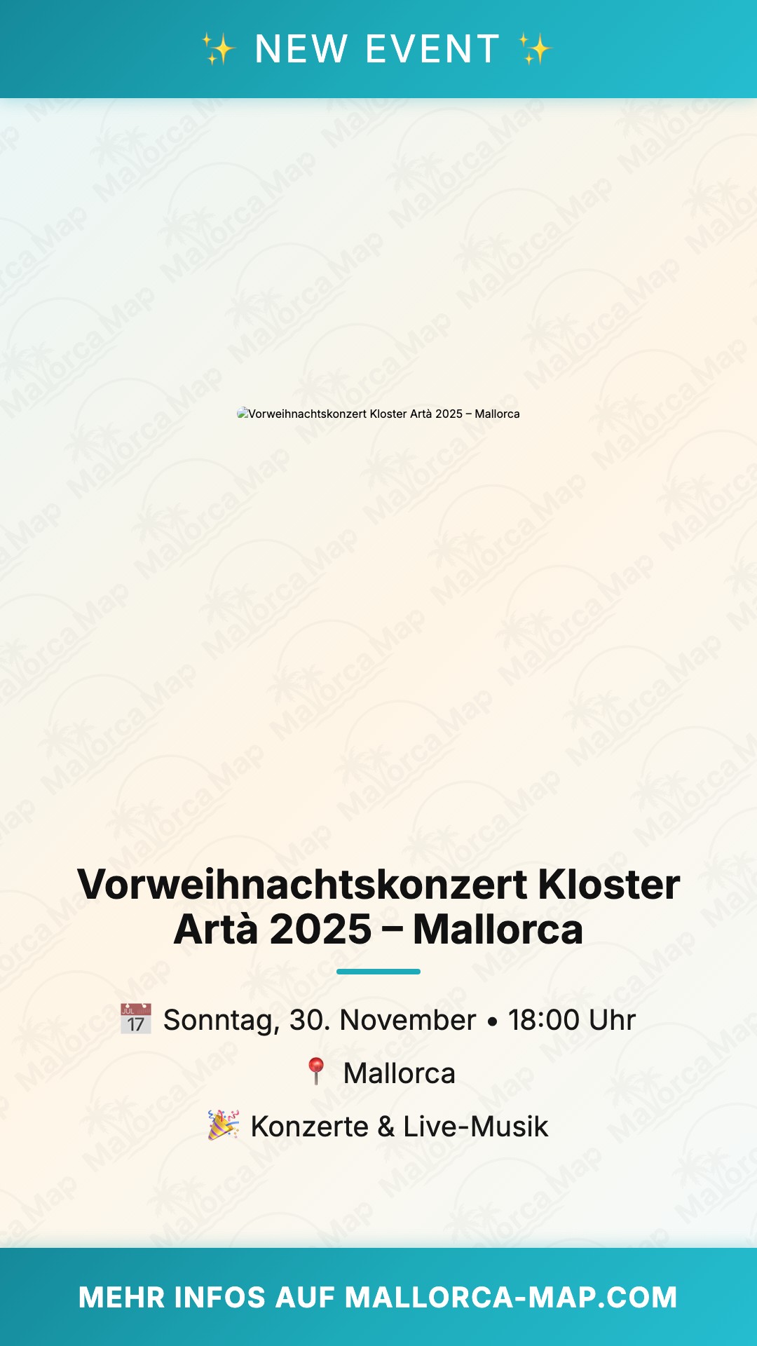 Vorweihnachtskonzert Kloster Artà 2025 – Mallorca - Bild 1