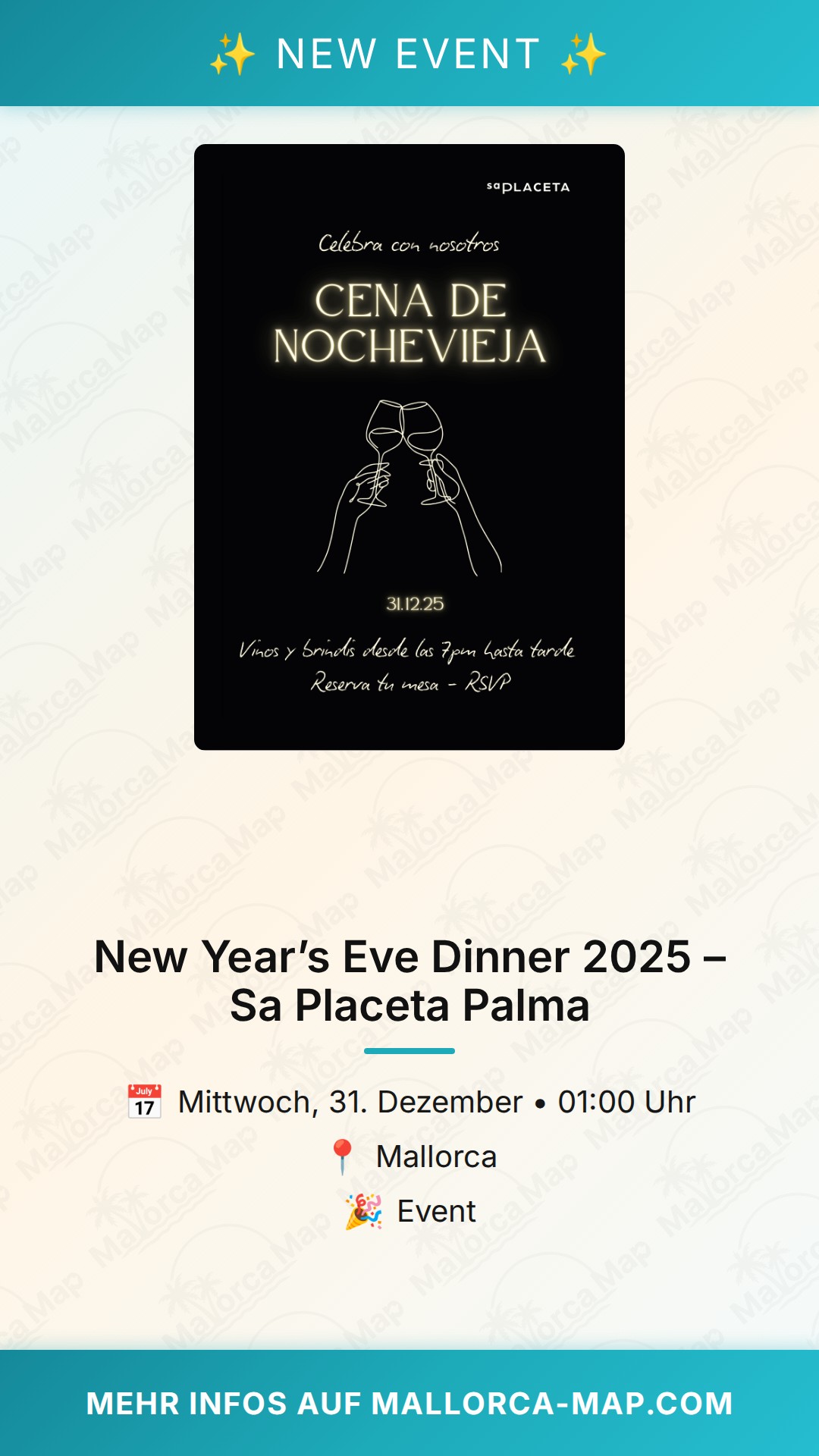 Cena Nochevieja 2025 – Sa Placeta Palma - Bild 1