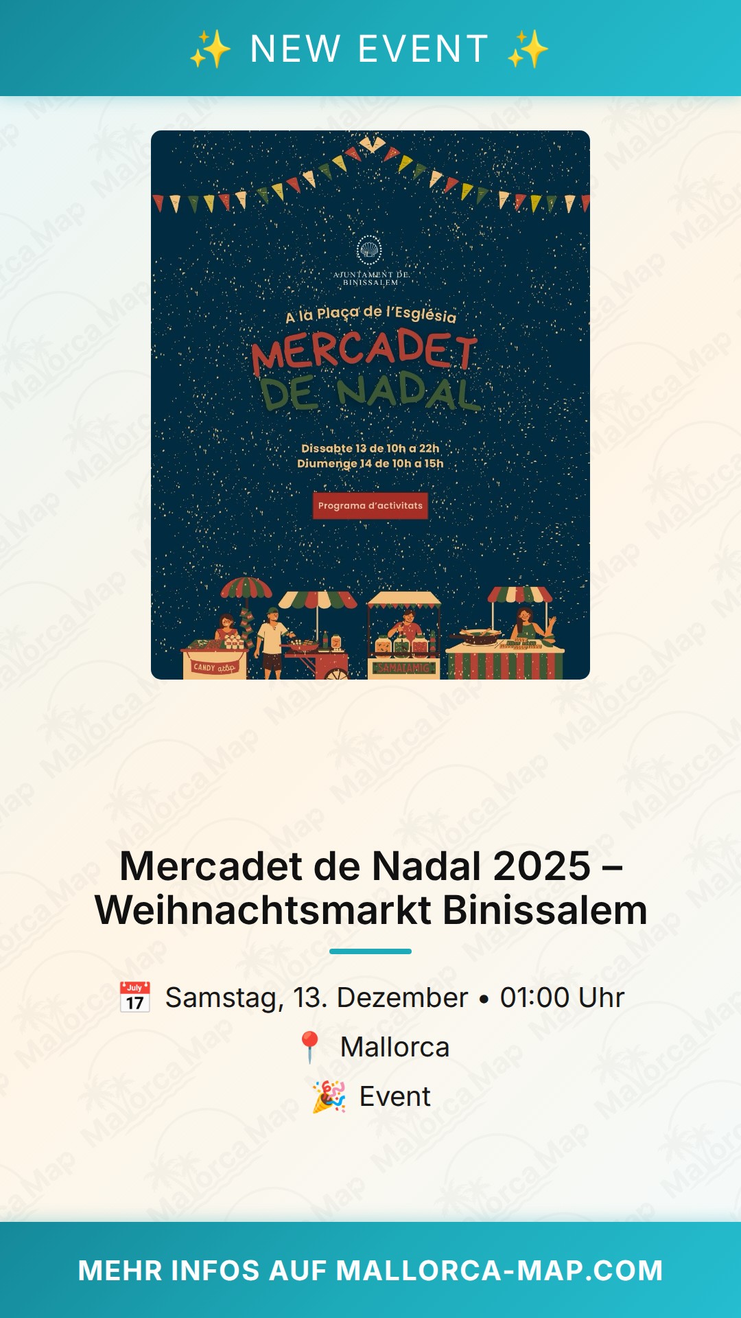 Mercadet De Nadal 2025 – Weihnachtsmarkt Binissalem - Bild 1