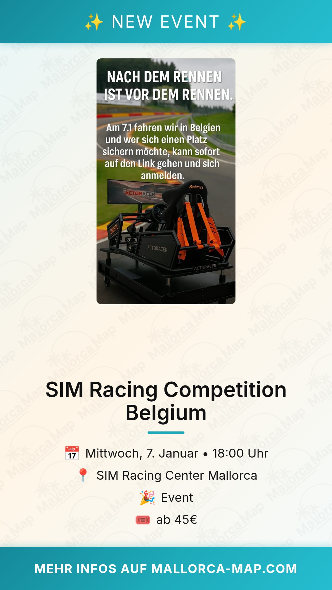 Sim Racing Competition Belgium - Eventos & Fiestas En Palma De Mallorca - Bild 1