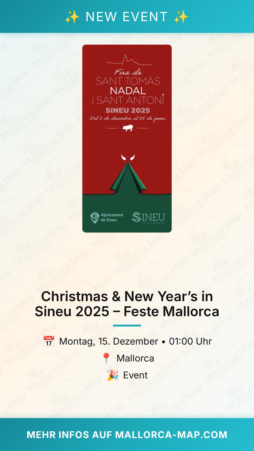 Christmas & New Year's Sineu 2025 – Festivities Mallorca - Bild 1