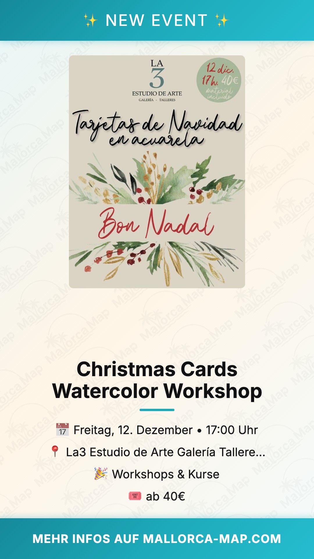 Christmas Cards Watercolor Workshop - Bild 1