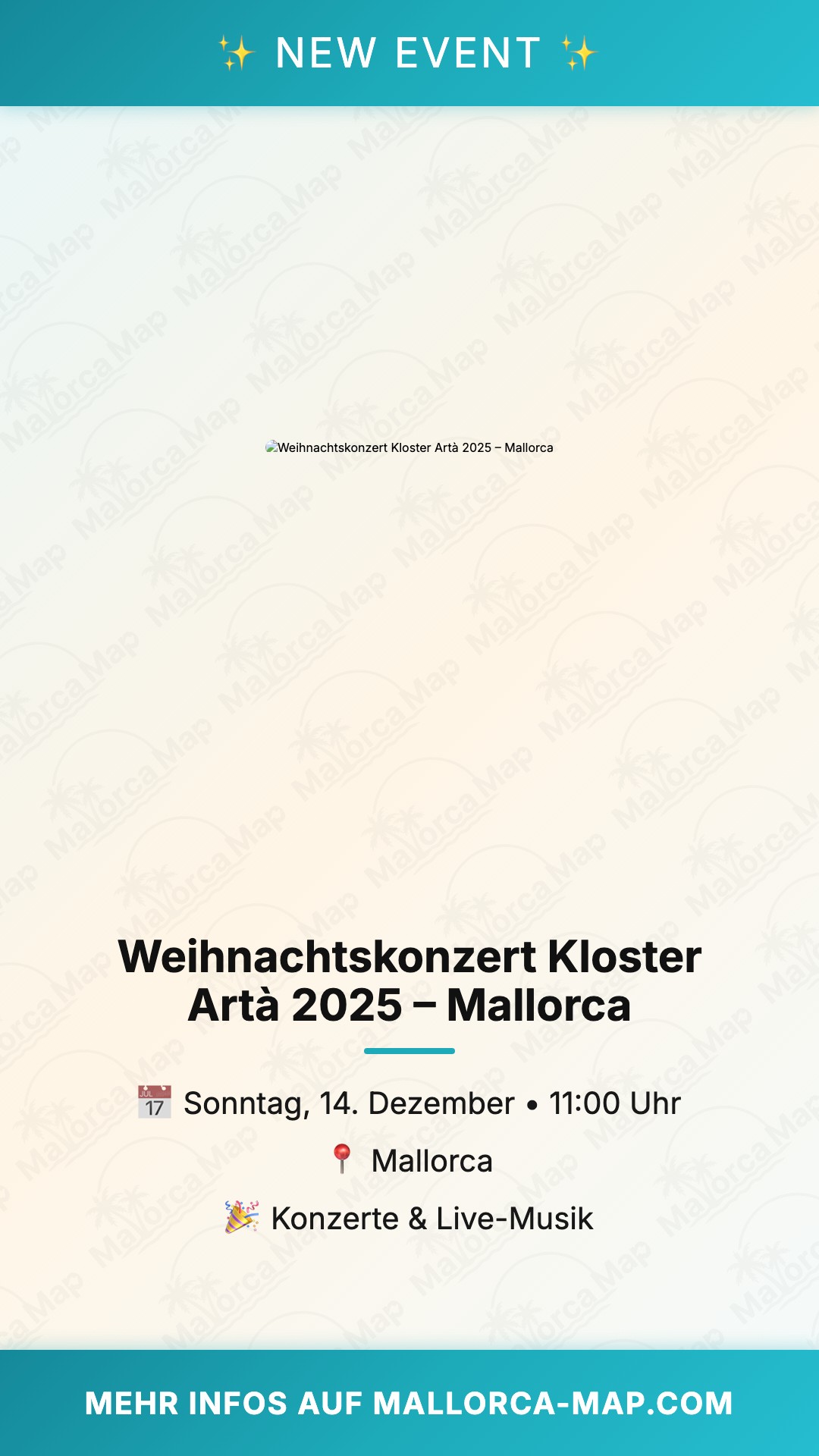 Christmas Concert Kloster Artà 2025 – Live Music Mallorca - Bild 1