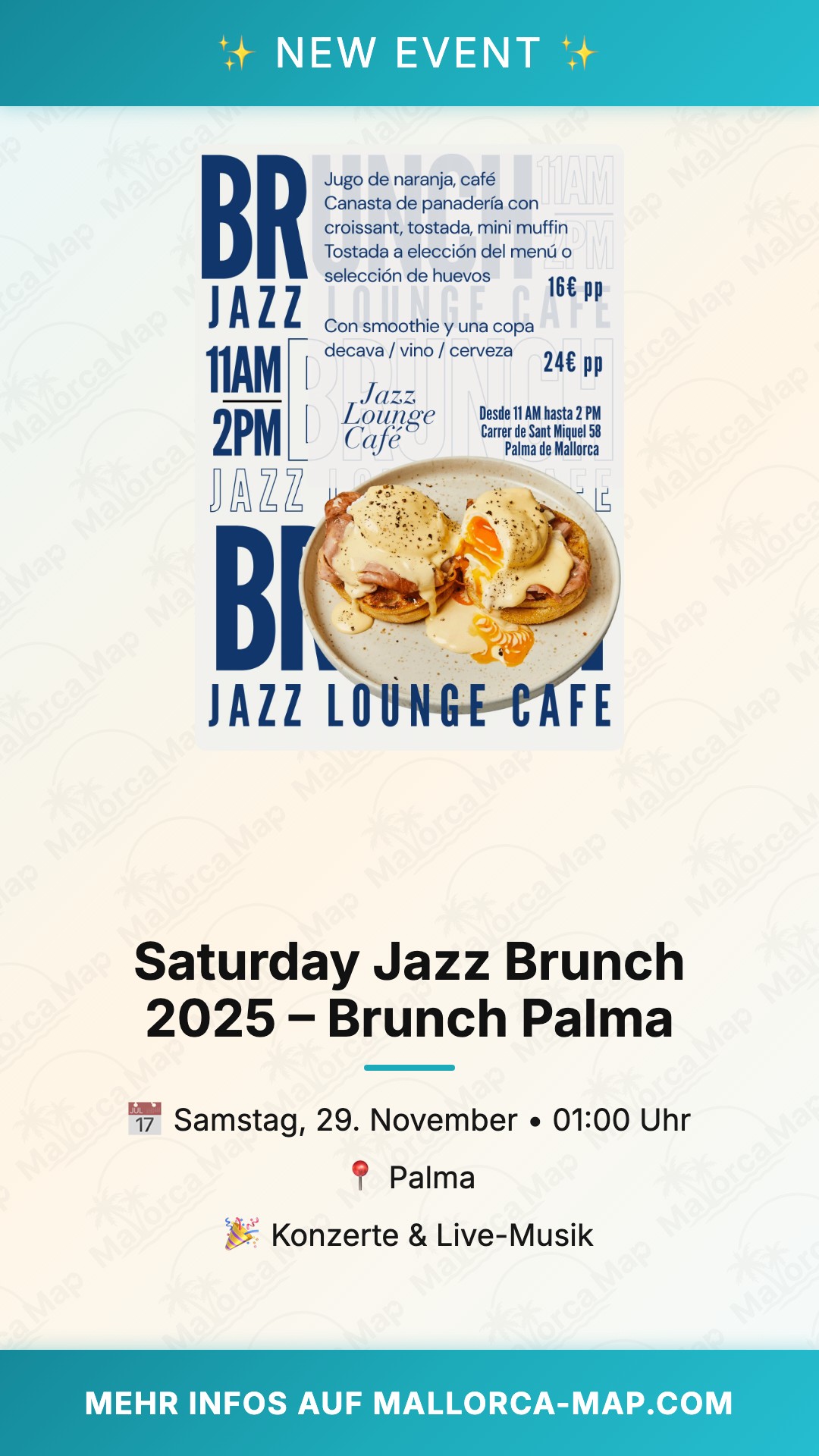 Saturday Jazz Brunch 2025 – Brunch Palma - Bild 1