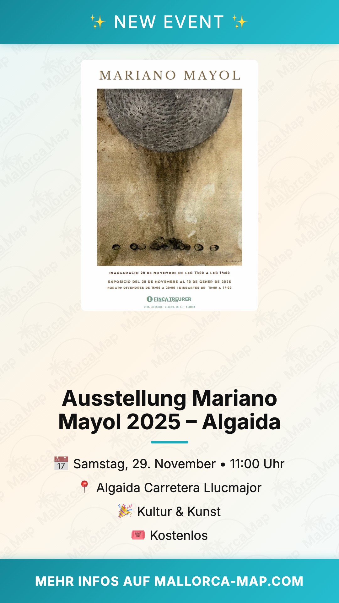 Mariano Mayol Exhibition 2025 – Algaida Art Opening - Bild 1